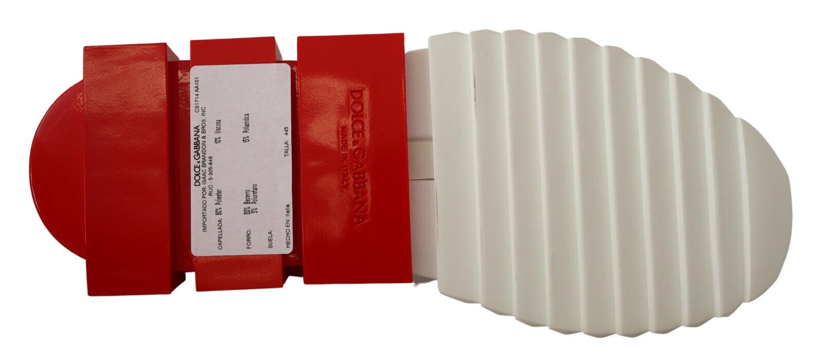 Dolce & Gabbana White Red Sorrento Sandals Sneakers - Zeiniez