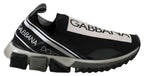 Dolce & Gabbana Black White SORRENTO Sport Stretch Sneakers - Zeiniez