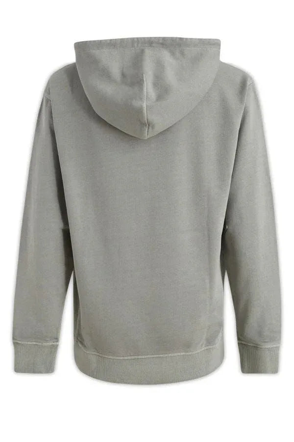 Hugo Boss Grey Cotton Logo Details Hooded Sweatshirt - Zeiniez