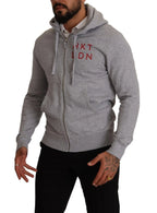 Hackett Gray Full Zip Hooded Cotton Sweatshirt Sweater - Zeiniez