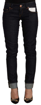 Acht Black Cotton Low Waist Slim Fit Denim Jeans - Zeiniez