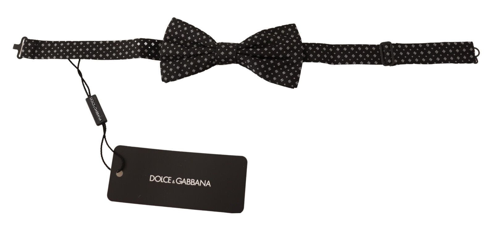 Dolce & Gabbana Black 100% Silk Adjustable Neck Papillon Tie - Zeiniez