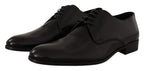 Dolce & Gabbana Black Leather Lace Up Formal Derby Shoes - Zeiniez