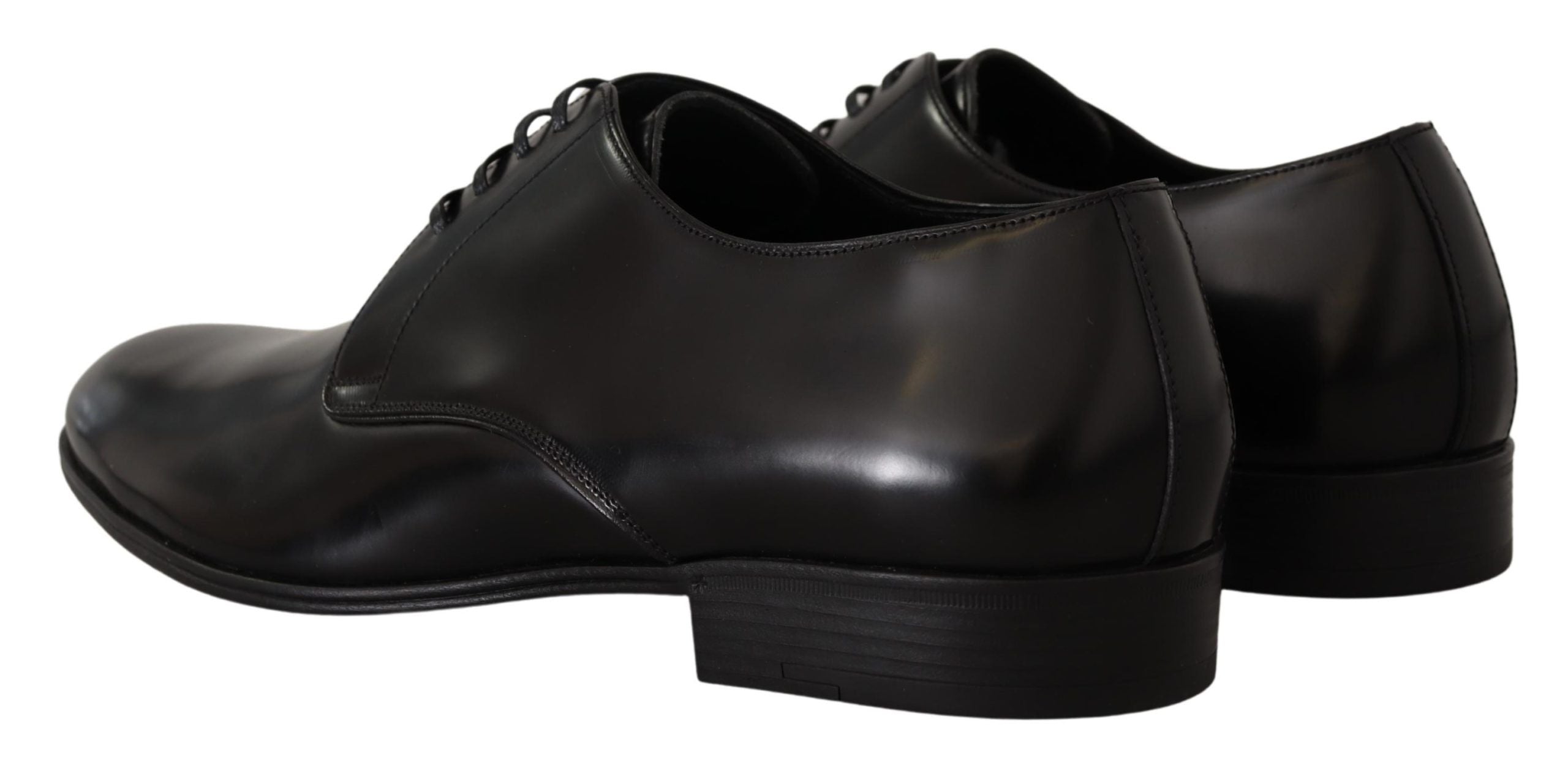 Dolce & Gabbana Black Leather Lace Up Formal Derby Shoes - Zeiniez
