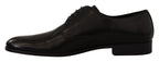 Dolce & Gabbana Black Leather Lace Up Formal Derby Shoes - Zeiniez