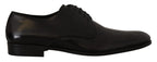 Dolce & Gabbana Black Leather Lace Up Formal Derby Shoes - Zeiniez