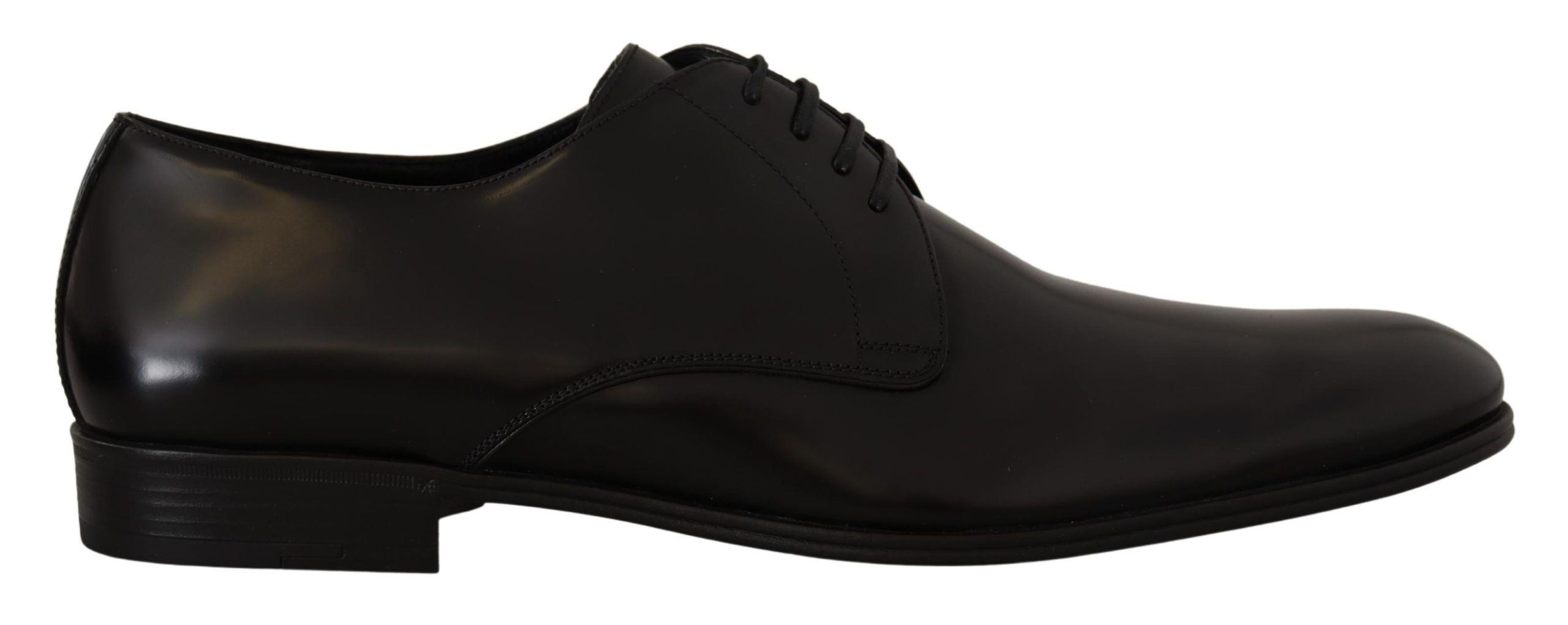 Dolce & Gabbana Black Leather Lace Up Formal Derby Shoes - Zeiniez