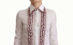 Dolce & Gabbana White Cotton Lace Long Sleeves Ruffle Collar Top Shirt - Zeiniez