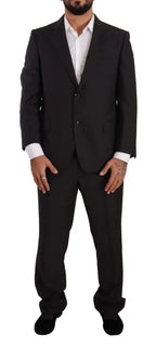 Domenico Tagliente Dark Gray Single Breasted Formal Suit - Zeiniez