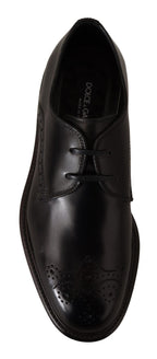 Dolce & Gabbana Black Leather Dress Formal Derby Shoes - Zeiniez