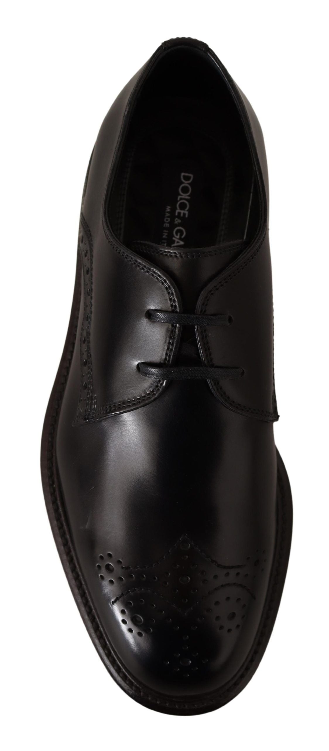 Dolce & Gabbana Black Leather Dress Formal Derby Shoes - Zeiniez