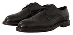 Dolce & Gabbana Black Leather Dress Formal Derby Shoes - Zeiniez