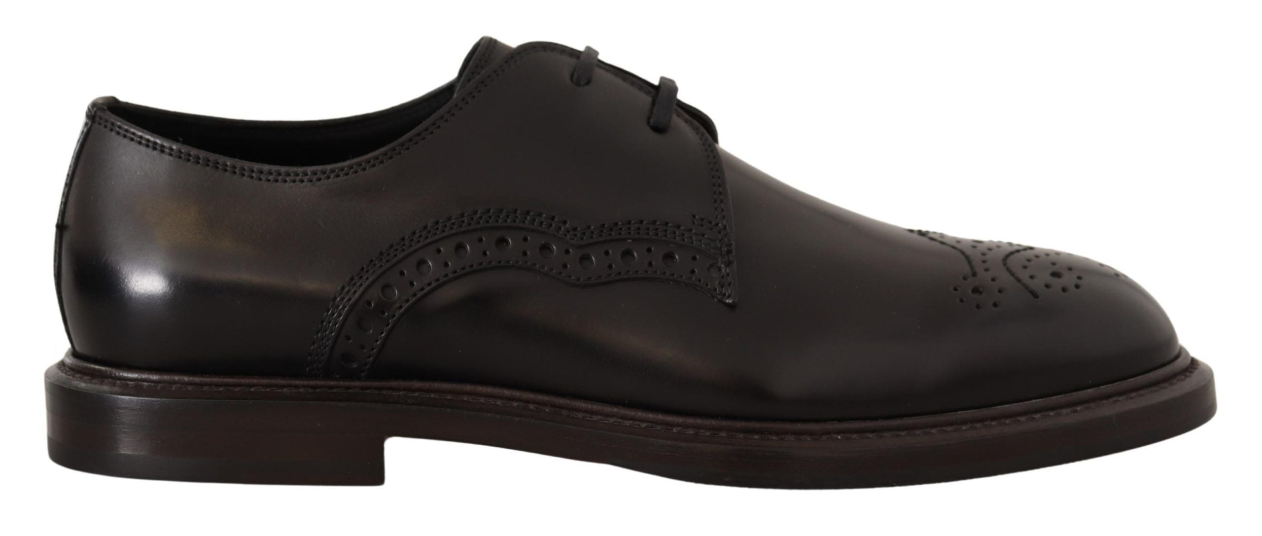 Dolce & Gabbana Black Leather Dress Formal Derby Shoes - Zeiniez