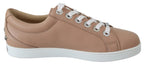 Jimmy Choo Powder Pink Leather Cash Sneakers - Zeiniez