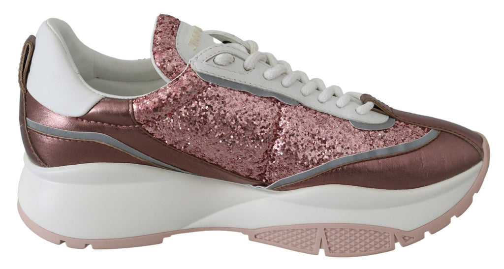 Jimmy Choo Pink Candyfloss Leather Raine Sneakers - Zeiniez