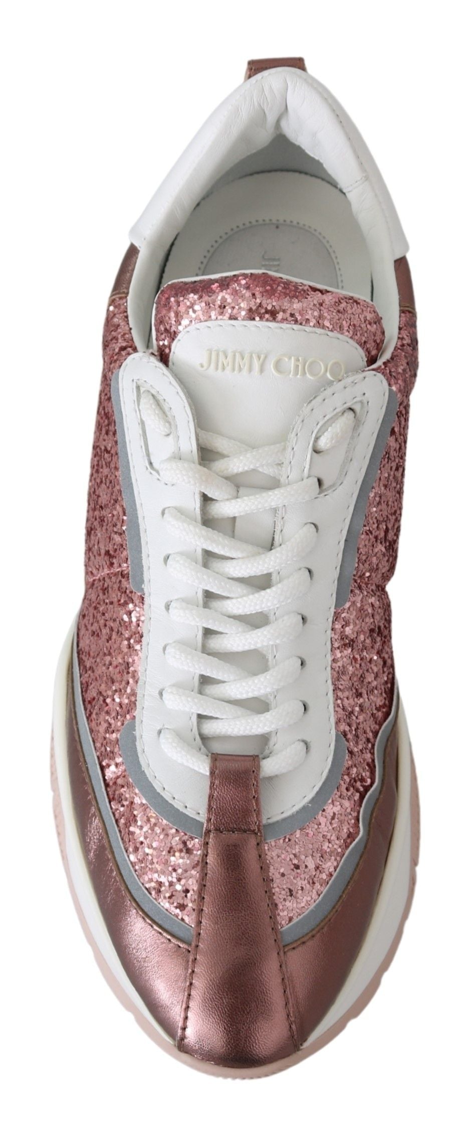 Jimmy Choo Pink Candyfloss Leather Raine Sneakers - Zeiniez