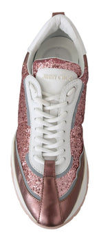 Jimmy Choo Pink Candyfloss Leather Raine Sneakers - Zeiniez