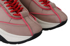 Jimmy Choo Ballet Pink and Red Raine Sneakers - Zeiniez