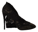 Dolce & Gabbana Black Stretch Socks Taormina Lace Boots Shoes - Zeiniez