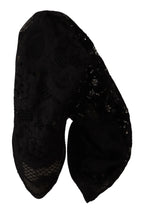 Dolce & Gabbana Black Stretch Socks Taormina Lace Boots Shoes - Zeiniez