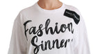 Dolce & Gabbana White Fashion Sinner Cotton Lace T-shirt Top - Zeiniez