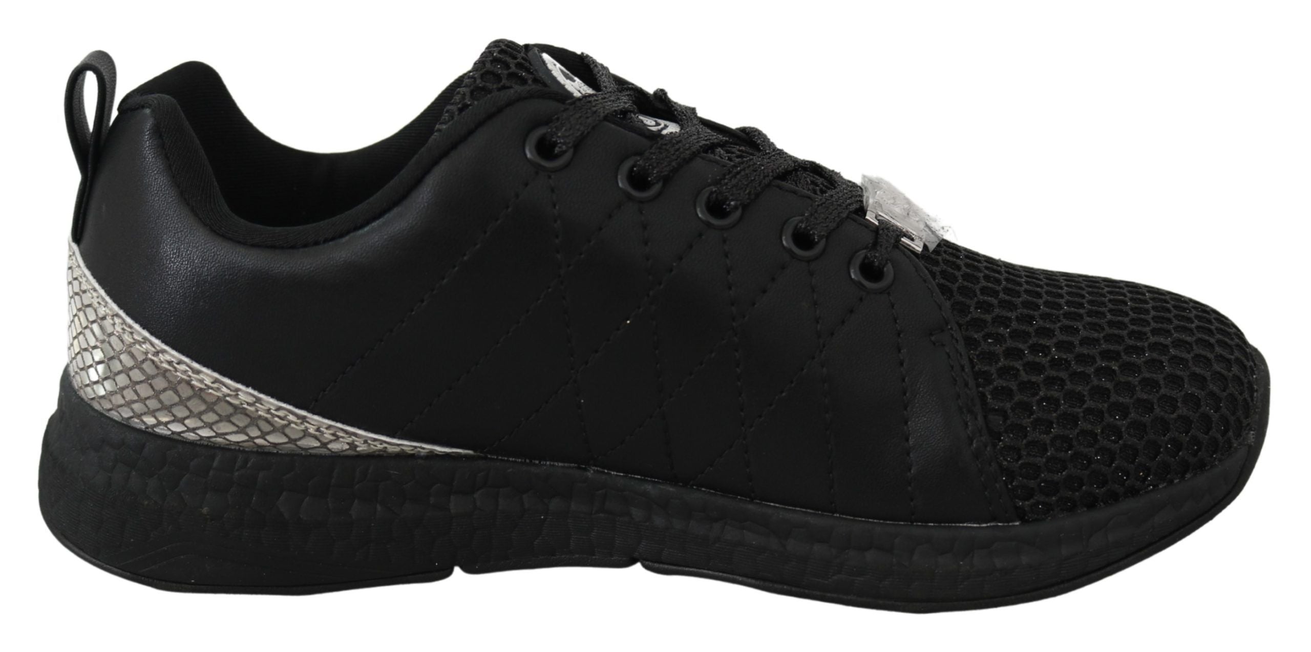 Plein Sport Black Polyester Runner Gisella Sneakers Shoes - Zeiniez