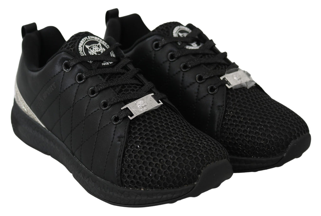 Plein Sport Black Polyester Runner Gisella Sneakers Shoes - Zeiniez