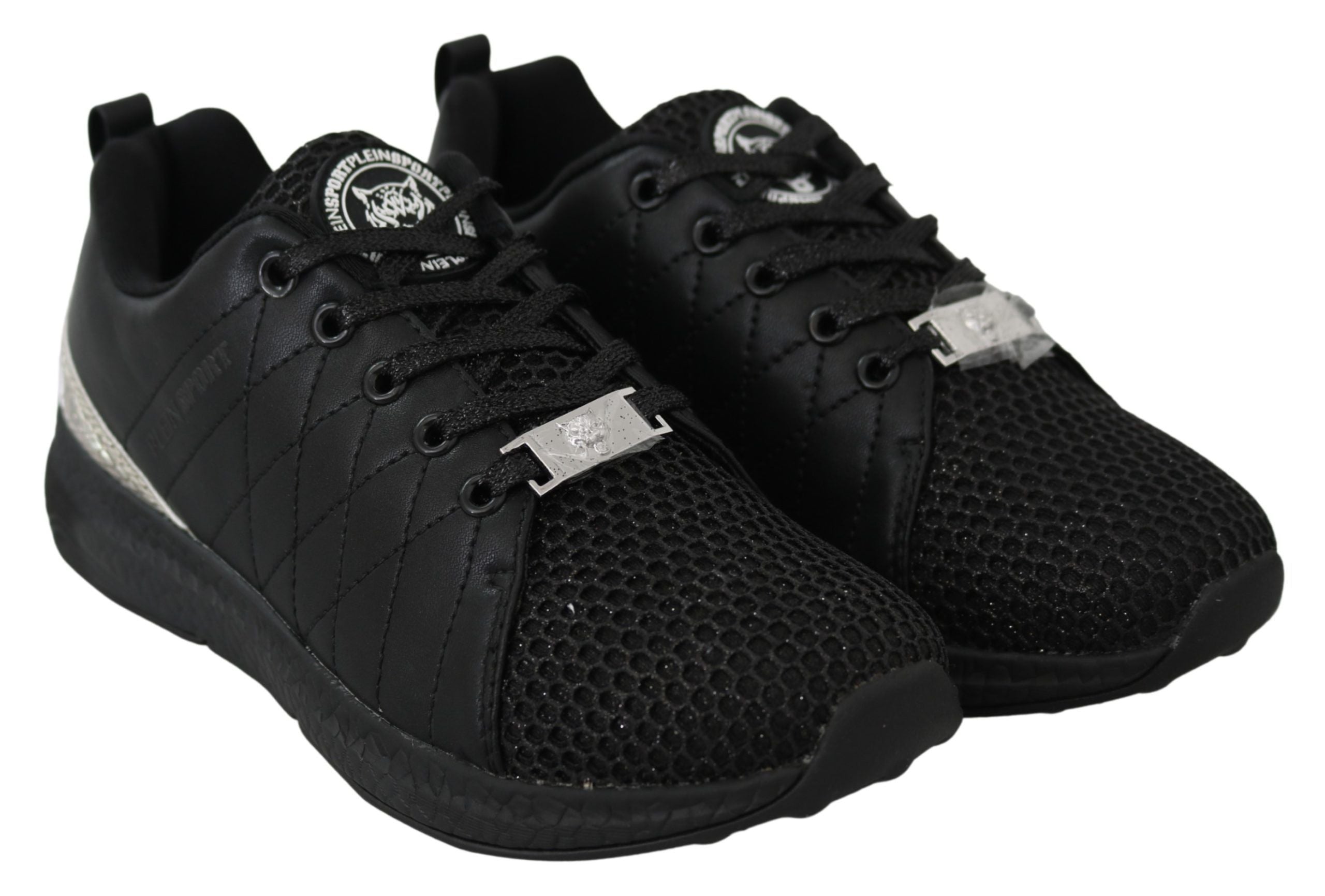 Plein Sport Black Polyester Runner Gisella Sneakers Shoes - Zeiniez