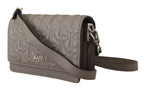 Karl Lagerfeld Light Grey Leather Crossbody Bag - Zeiniez
