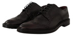 Dolce & Gabbana Purple Leather Oxford Wingtip Formal Shoes - Zeiniez