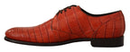 Dolce & Gabbana Orange Exotic Leather Dress Derby Shoes - Zeiniez