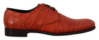 Dolce & Gabbana Orange Exotic Leather Dress Derby Shoes - Zeiniez