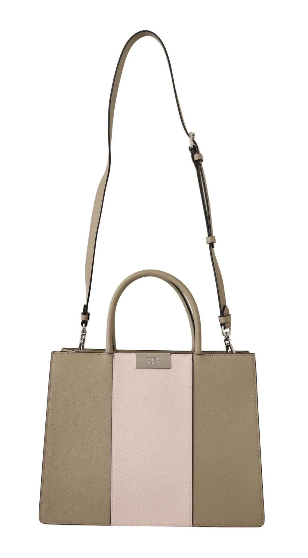 Karl Lagerfeld Sage Green Polyurethane Tote Shoulder Bag - Zeiniez