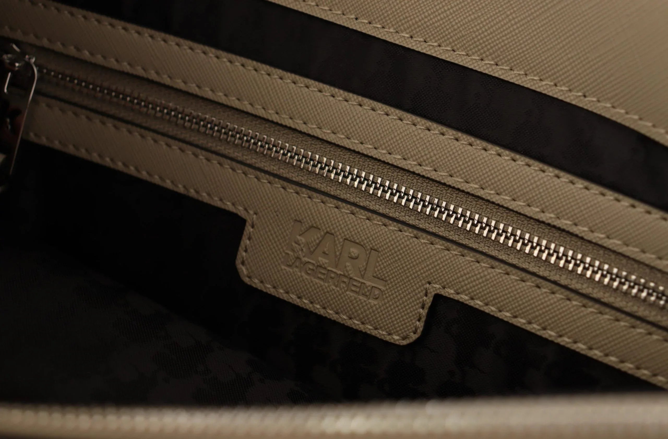 Karl Lagerfeld Sage Green Polyurethane Tote Shoulder Bag - Zeiniez