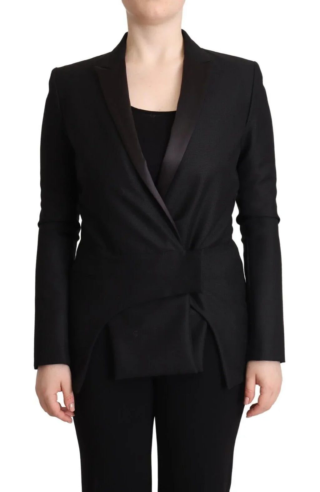 Costume National Black Long Sleeves Double Breasted Jacket - Zeiniez