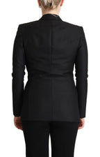 Costume National Black Long Sleeves Double Breasted Jacket - Zeiniez