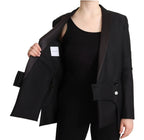 Costume National Black Long Sleeves Double Breasted Jacket - Zeiniez