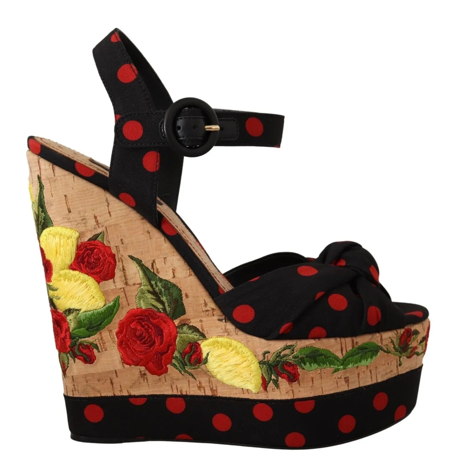Dolce & Gabbana Multicolor Platform Wedges Sandals Charmeuse Shoes - Zeiniez