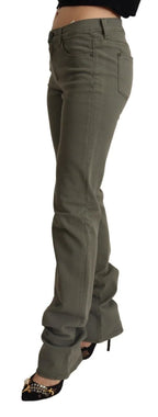 Ermanno Scervino Gray Low Waist Cotton Skinny Denim Trouser Jeans - Zeiniez