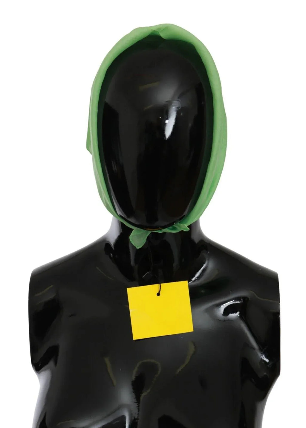 Versace Apple Green Linen Square Foulard Head Wrap Scarf - Zeiniez