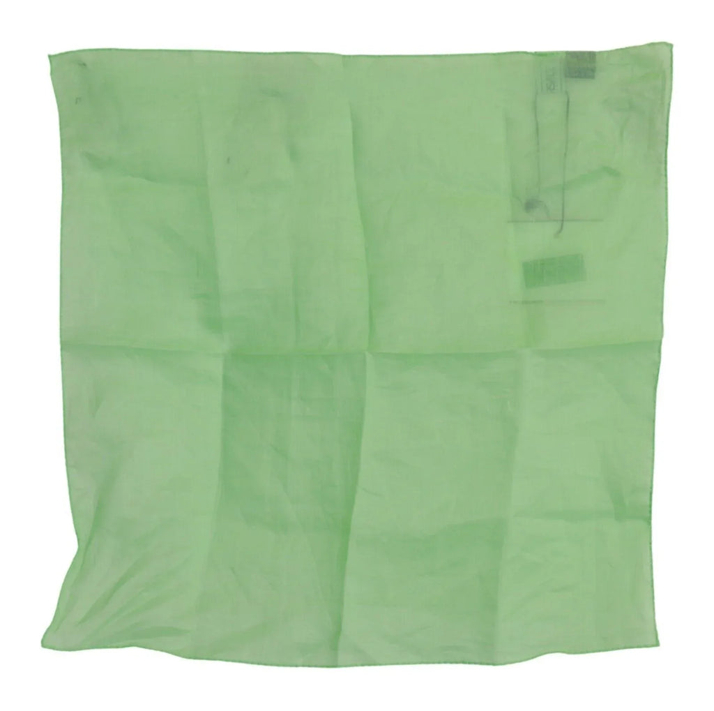 Versace Apple Green Linen Square Foulard Head Wrap Scarf - Zeiniez