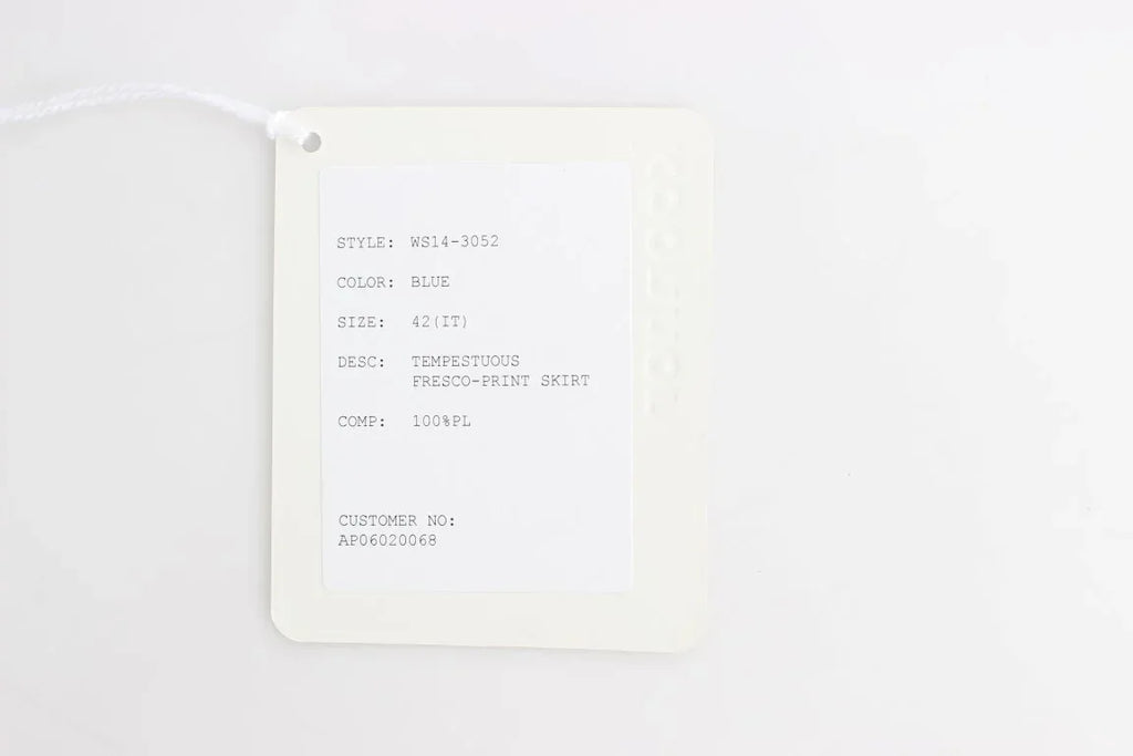 Koonhor Blue Peplum Fresco-Print Straight Pencil Skirt - Zeiniez