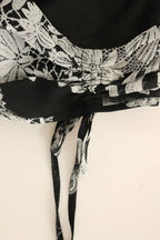 Sachin & Babi Black Silk Floral Pattern Shift Coctail Dress - Zeiniez