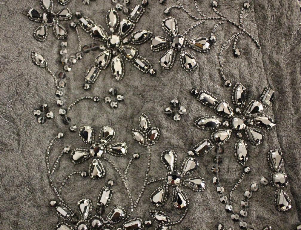 Dolce & Gabbana Black Crystal Handmade Above Knee Skirt - Zeiniez