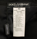 Dolce & Gabbana Black Crystal Handmade Above Knee Skirt - Zeiniez