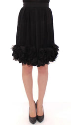 Dolce & Gabbana Black Silk Transparent Above Knees Skirt - Zeiniez