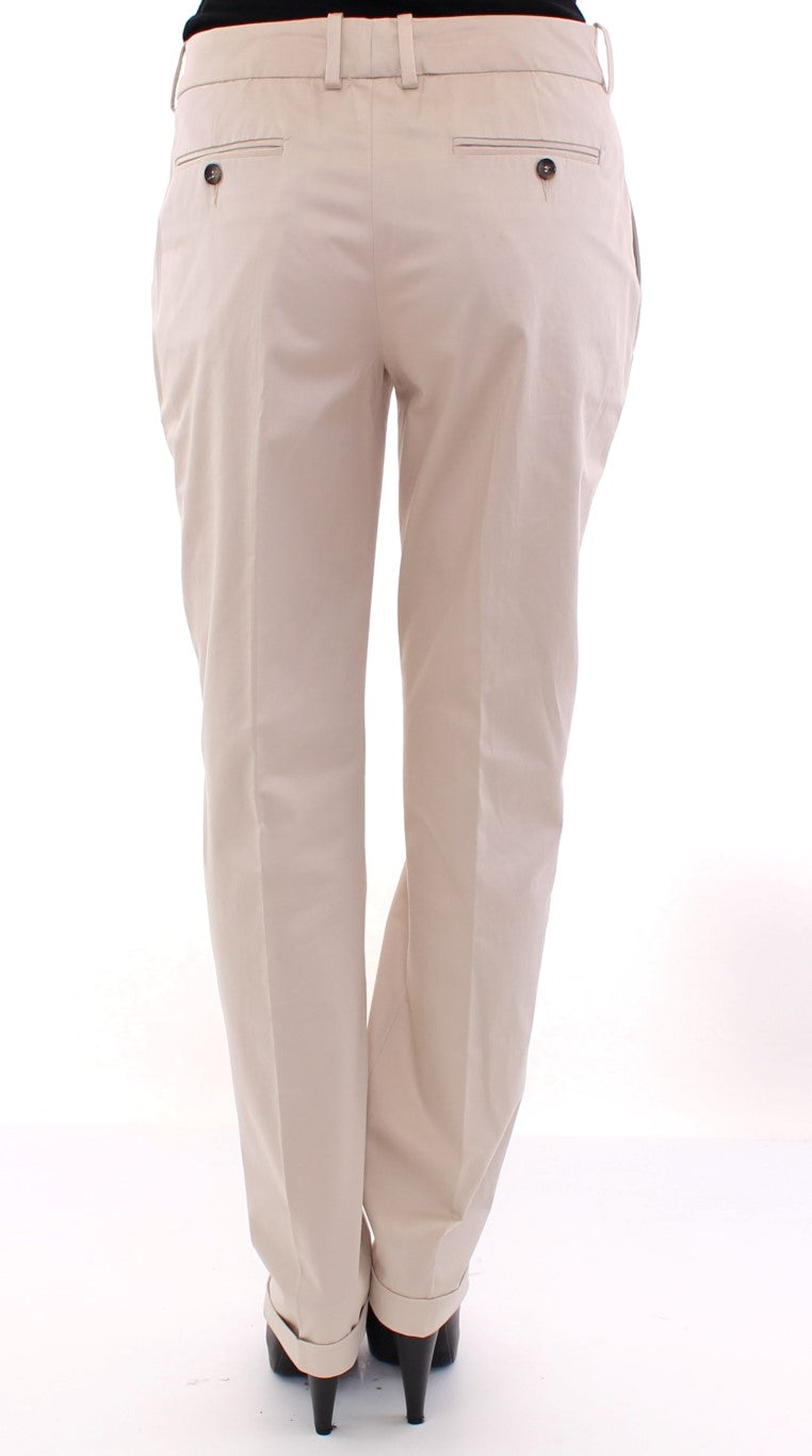 Dolce & Gabbana Beige Cotton Chinos Pants Dolce & Gabbana