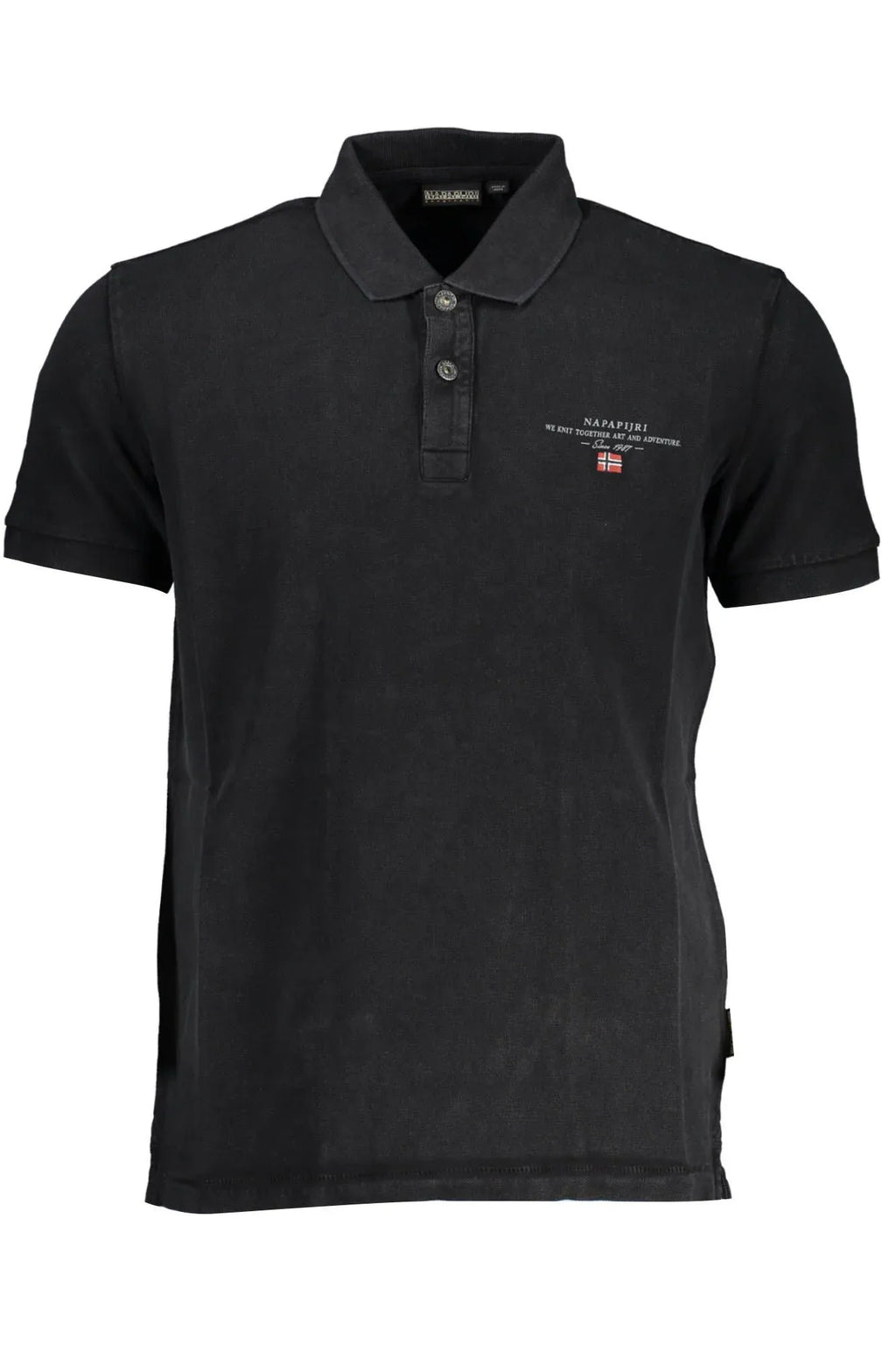 Napapijri Black Cotton Polo Shirt - Zeiniez