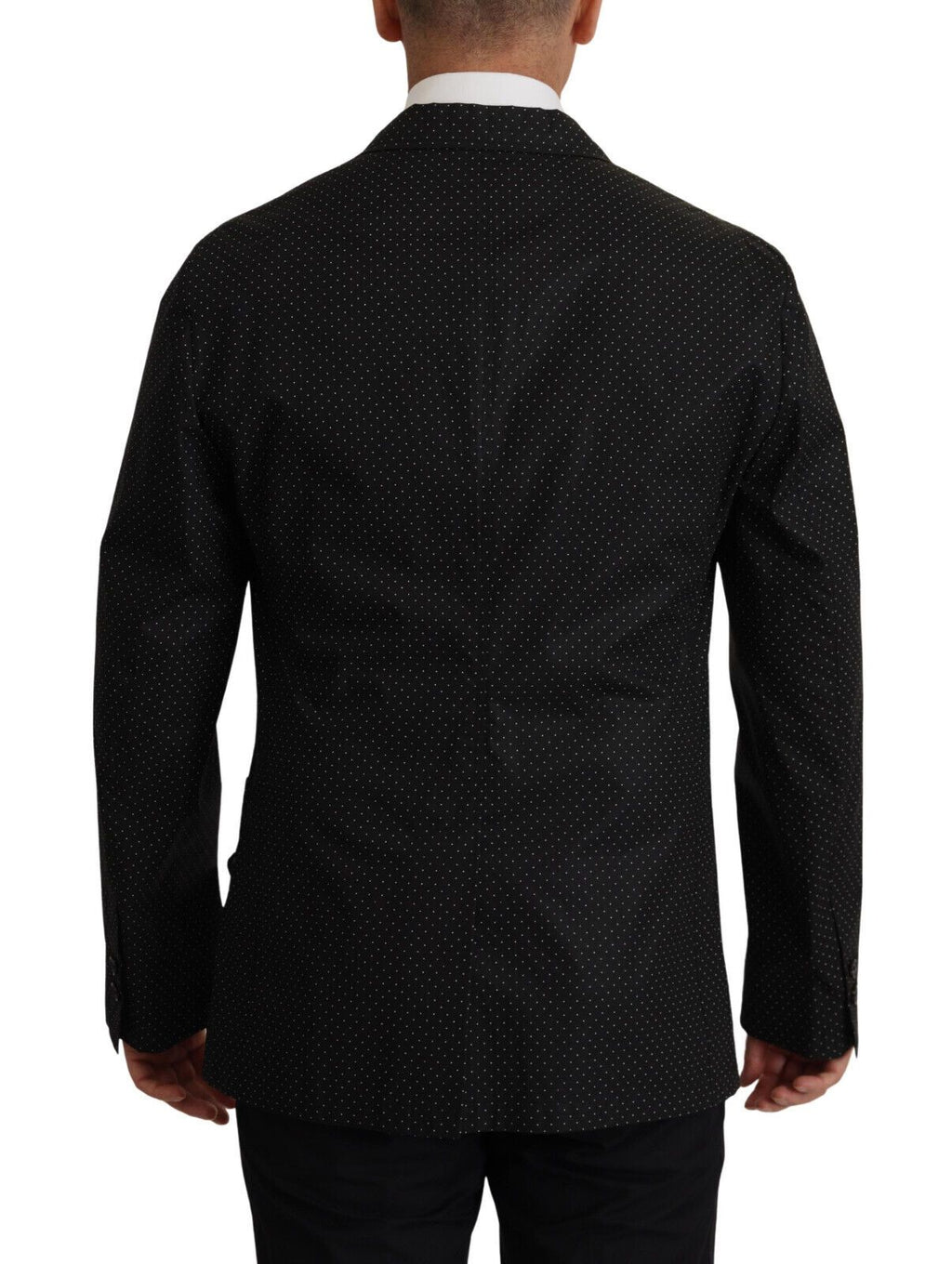 Dolce & Gabbana Black Polka Dotted Cotton Blazer Jacket - Zeiniez