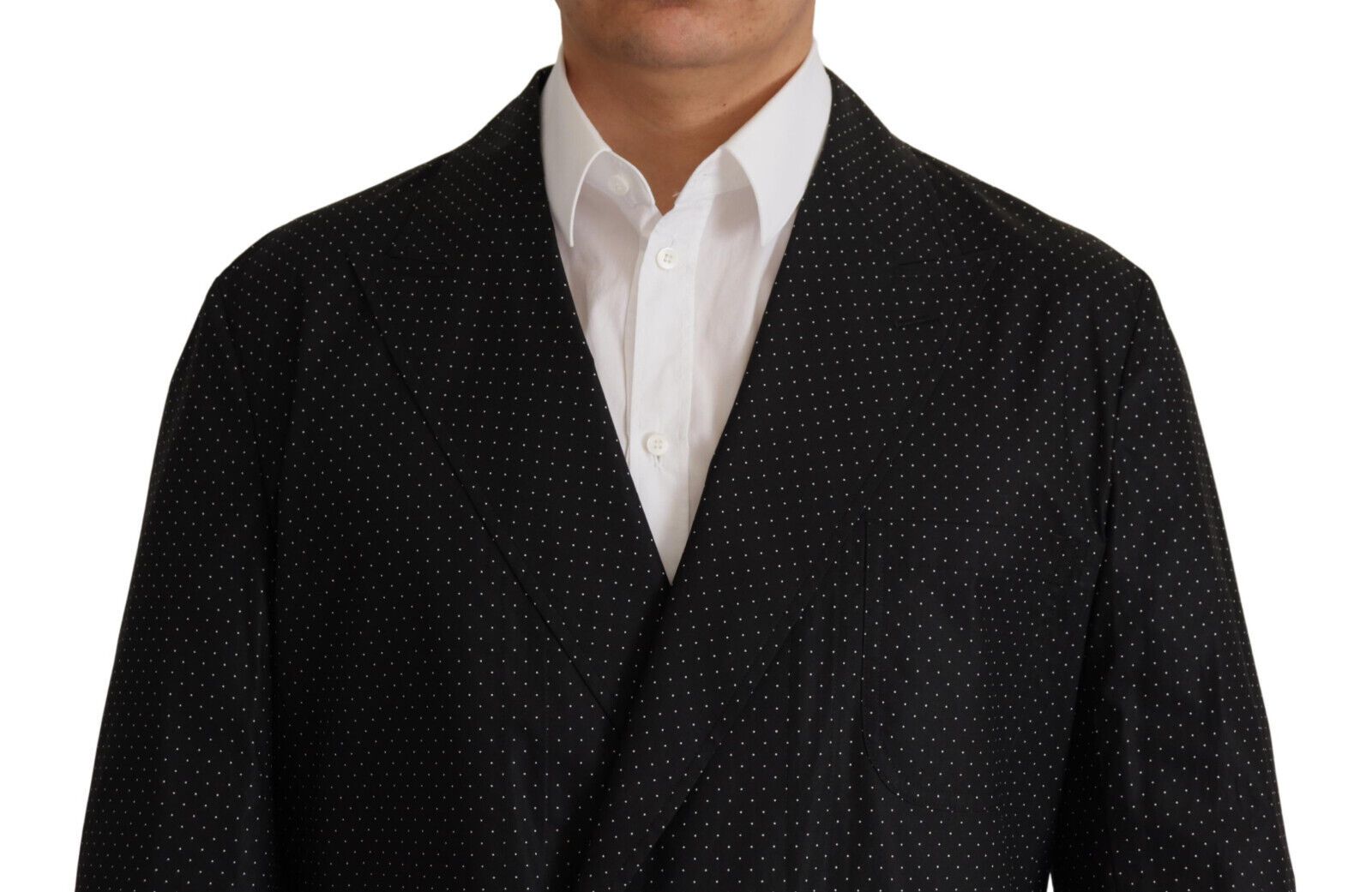 Dolce & Gabbana Black Polka Dotted Cotton Blazer Jacket - Zeiniez